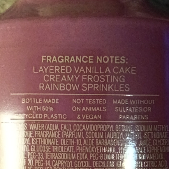 Bath & Body Works Milk Bar Birthday Cake Body Wash - Pink - Picture 2 of 3